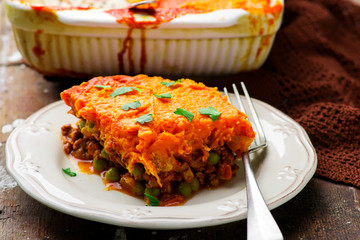 Force meat and Sweet Potato Pie.