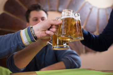 Group of friends are having drinks