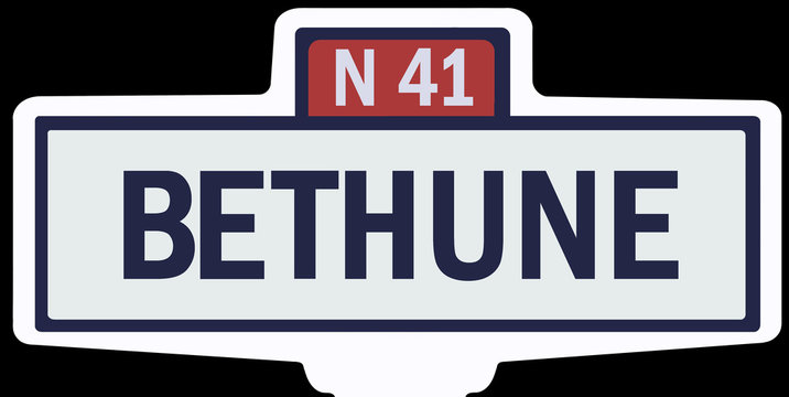 BETHUNE - Ancien panneau entr&eacute;e d'agglom&eacute;ration