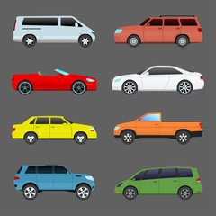 Car vehicle transport type design travel race model sign technology style and generic automobile contemporary kid toy flat vector illustration isolated icon.