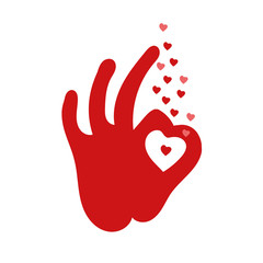 Obraz premium Fingers vector sign.