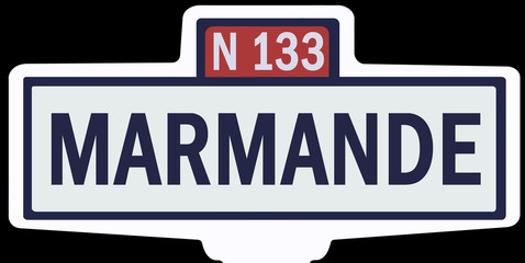 MARMANDE - Ancien panneau entrée d'agglomération