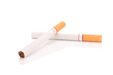 Cigarette isolated on white background