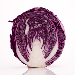 Fototapeta premium purple cabbage isolated on white