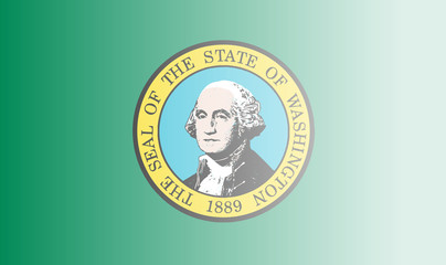 Washington State Flag Fade Background