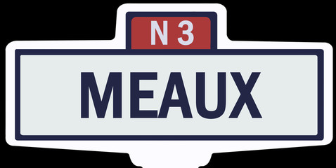 MEAUX - Ancien panneau entrée d'agglomération