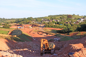 Road construction site