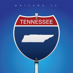 Sign Road America Style with TENNESSEE State