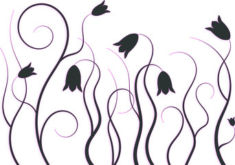 Flower Swirly on Clear Background