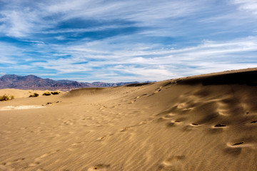 Fototapeta na wymiar Death Valley National Park, Mesquite dunes