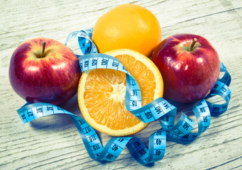 Healthy diet, weight loss - concept of healthy eating.