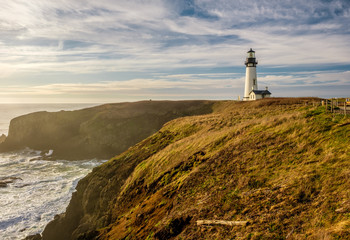Yaquina Head Lighthouse at Pacific coast, built in 1873