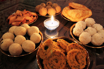 Diwali sweets spread