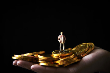 Man with coins 