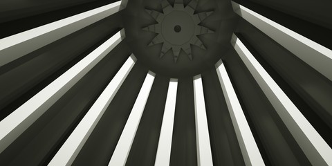 Abstract cathedral tower, 3 d render