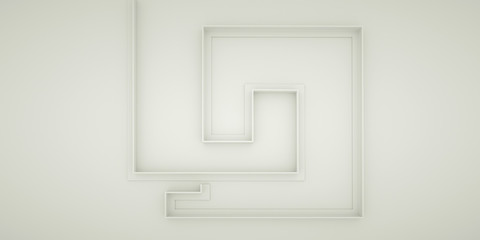 Maze on a white background, 3 d render