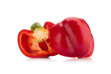 bell peppers isolated on white background