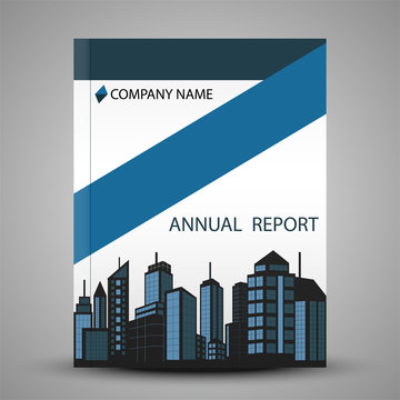 Annual report cover in abstract design