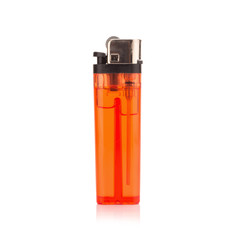red lighter on white background