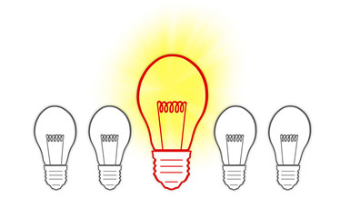 Big Ideas creative light bulb concept
