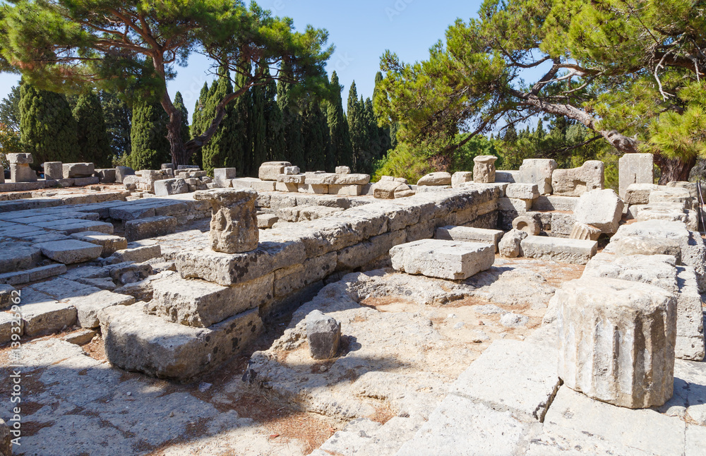 Wall mural The ruins of Temple of Athena Polias at the Filerimos Rhodes Greece Europe