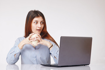 Woman working with computer