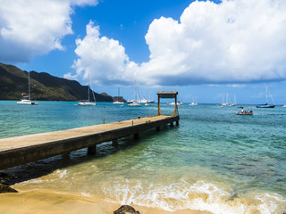 Bucht vor Port Elisabeth,, Port Elisabeth, Bequia, Inseln über dem Winde, , Kleine Antillen, ,...