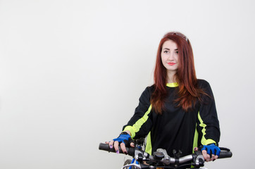girl with a bicycle