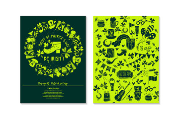 St.Patrick 's Day. Greeting and invitation cards.