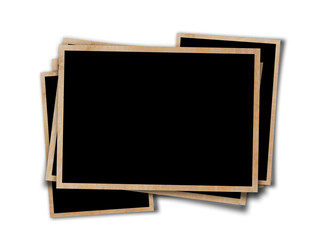Old grunge paper frames on  isolated  background