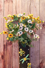 Fototapeta na wymiar Bouquet made from artificial flowers