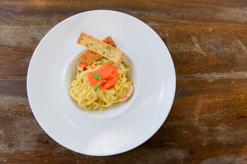 Spagetti cream source