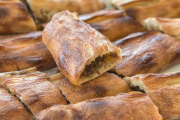 Bafra minced meat pide