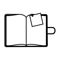 figure agenda with big paper note, vector illustraction design image