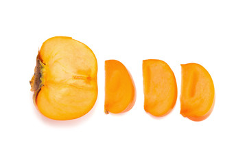 Persimmon fruit isolated on white background