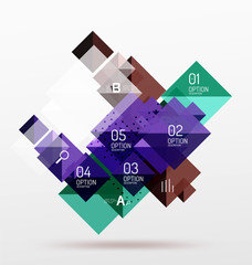 Colorful triangles and squares