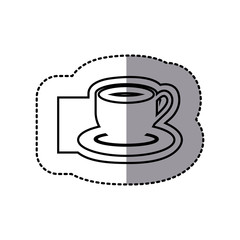 figure emblem cup with plate icon, vector illustraction design image