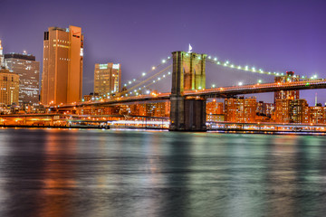 Obrazy na Szkle  widok na Nowy Jork nocą