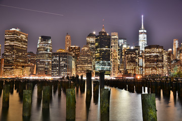 Fototapety  widok na Nowy Jork nocą