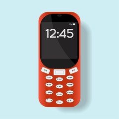 Mobile phone isolated on background. Vector illustration.
