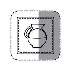 figure emblem sticker water pitcher icon, vector illustraction design