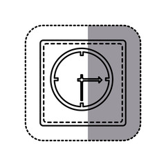 figure emblem sticker clock icon, vector illustraction design