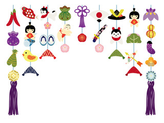 こどもの日　五月人形のつるし飾り