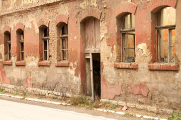 Fototapeta na wymiar Old destroyed building near Sarajevo , Bosnia and Herzegovina