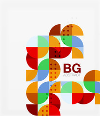 Vector geometric circle abstract background