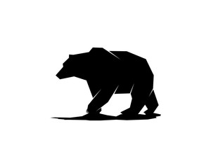 Obraz na płótnie Canvas straight line style bear logo