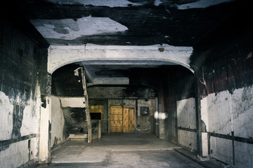 Fototapeta na wymiar Old space warehouse