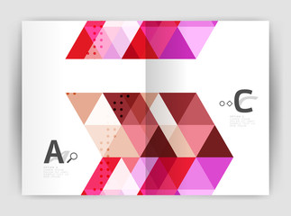 Fototapeta premium Mosaic triangle annual report template