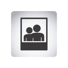 gray emblem people picture icon, vector illustraction design