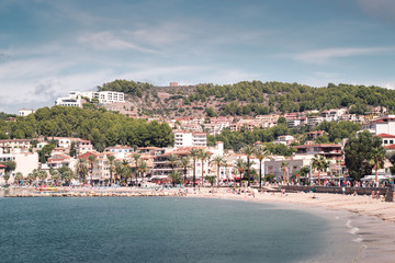 Fototapeta premium Marina of Port de Soller, Mallorca Spain